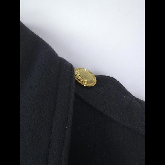 [SOLD] BURBERRY BRIT Women's Sz US 2 Navy Wool Double Breasted Peacoat Jacket - Picture 5 of 12